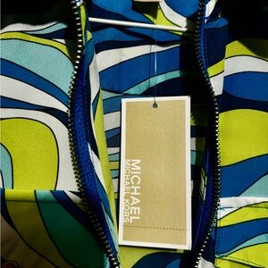 NWT Michael Kors Blue and Green Casual zip up jacket